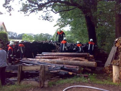 Brand eines Holzstoßes _2