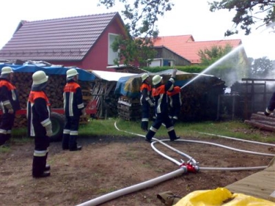 Brand eines Holzstoßes _5